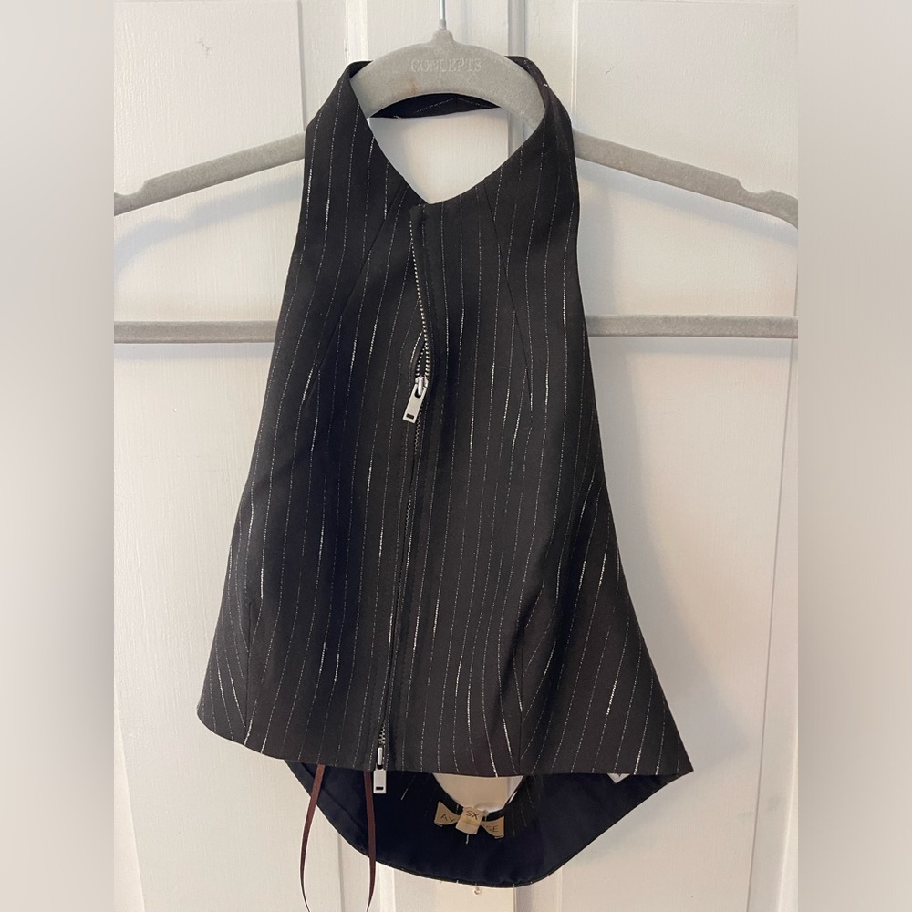 Aya Muse zip crop top XS